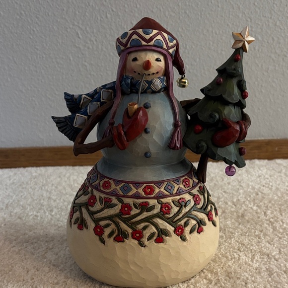 Jim Shore “ Be Cool” Festive Snowman with Tree - Picture 12 of 12